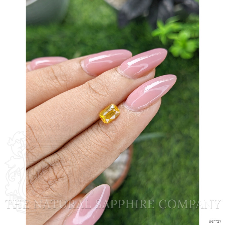 1.04 Ct. Orangish Yellow Sapphire from Ceylon (Sri Lanka)