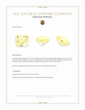 0.55 Ct. Yellow Sapphire from Ceylon (Sri Lanka) Appraisal
