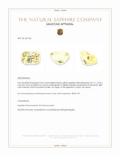 0.66 Ct. Yellow Sapphire from Ceylon (Sri Lanka) Appraisal