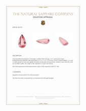 2.97 Ct. Padparadscha Sapphire from Ceylon (Sri Lanka) Appraisal