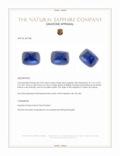 2.04 Ct. Blue Cabochon Sapphire from Ceylon (Sri Lanka) Appraisal
