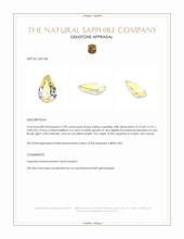 2.09 Ct. Yellow Sapphire from Ceylon (Sri Lanka) Appraisal