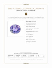 0.79 Ct. Pinkish Purple Sapphire from Ceylon (Sri Lanka) Scan Report