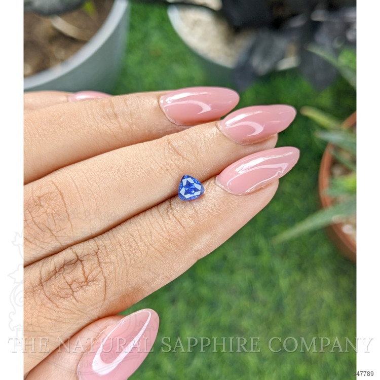 0.58 Ct. Blue Sapphire from Ceylon (Sri Lanka)