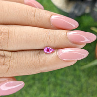 0.50 Ct. Purplish Pink Sapphire from Ceylon (Sri Lanka) Life Style