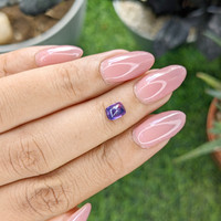 0.93 Ct. Bluish Purple Cabochon Sapphire from Ceylon (Sri Lanka) Life Style