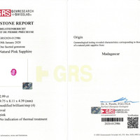 2.99 Ct. Pink Sapphire from Madagascar Scan Report