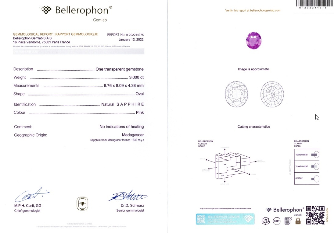 2.99 Ct. Pink Sapphire from Madagascar