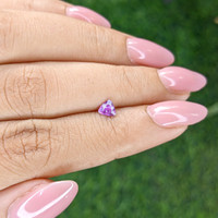 0.38 Ct. Pinkish Purple Sapphire from Ceylon (Sri Lanka) Life Style