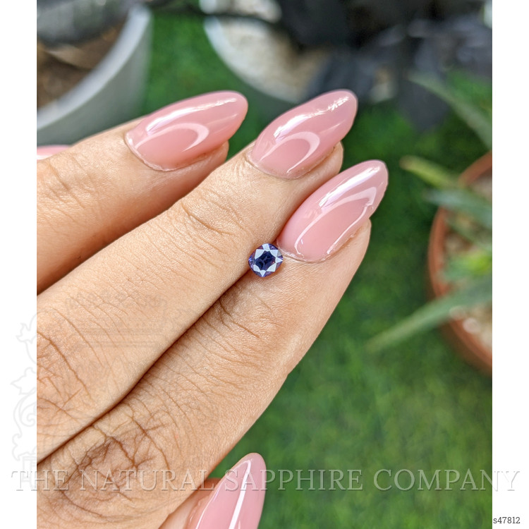 0.34 Ct. Bluish Purple Sapphire from Ceylon (Sri Lanka)