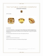 1.14 Ct. Yellowish Brown Sapphire from Madagascar Appraisal