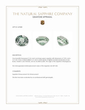 2.54 Ct. Green Sapphire from Madagascar Appraisal