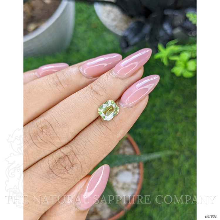2.06 Ct. Yellowish Green Sapphire from Madagascar