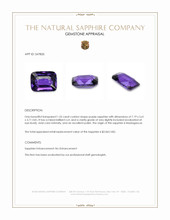 1.55 Ct. Purple Sapphire from Madagascar Appraisal