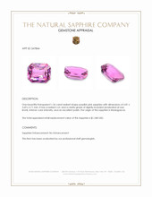 1.56 Ct. Purplish Pink Sapphire from Madagascar Appraisal