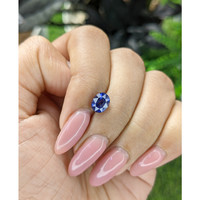 1.60 Ct. Purplish Blue Sapphire from Madagascar Life Style