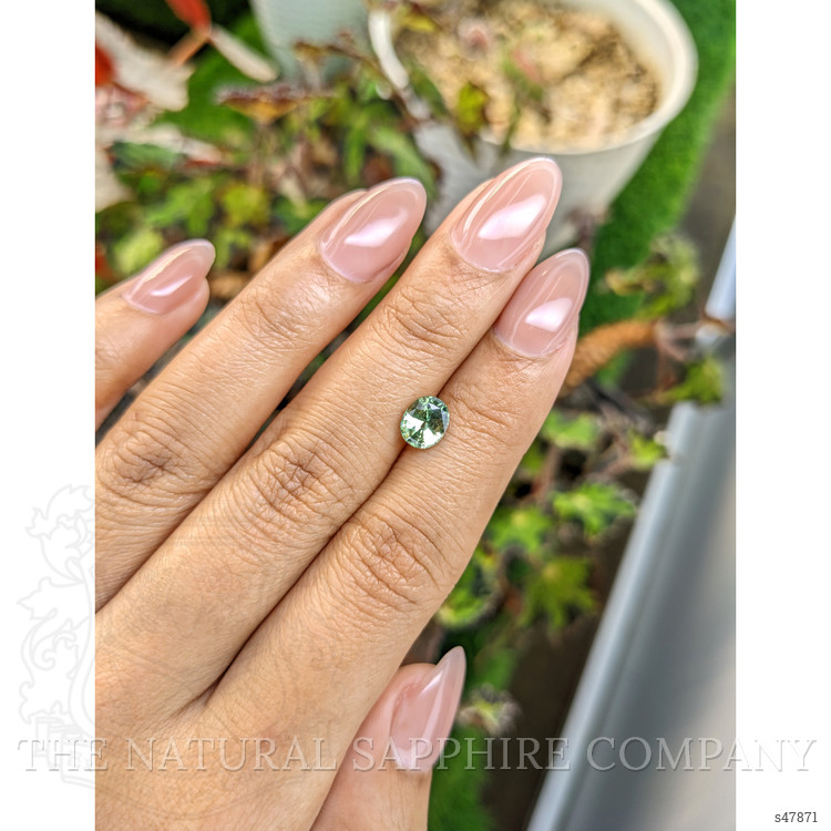1.20 Ct. Green Sapphire from Ceylon (Sri Lanka)