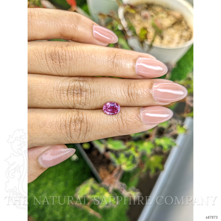 1.63 Ct. Purplish Pink Sapphire from Ceylon (Sri Lanka)