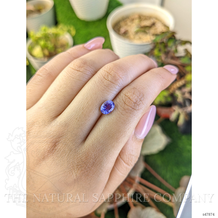 1.37 Ct. Violet Sapphire from Ceylon (Sri Lanka)