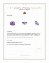 1.78 Ct. Purple Sapphire from Tanzania Appraisal