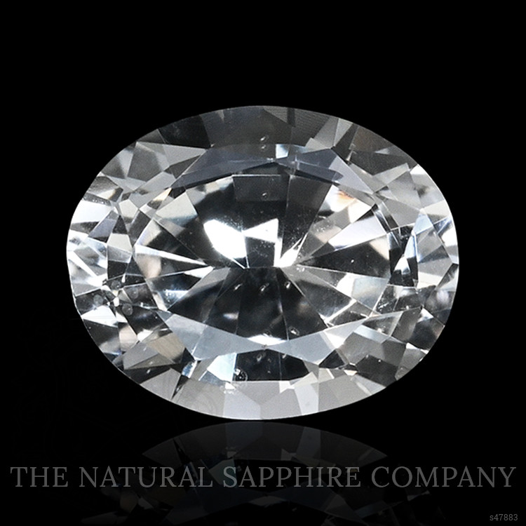 0.45 Ct. White Sapphire from Ceylon (Sri Lanka)