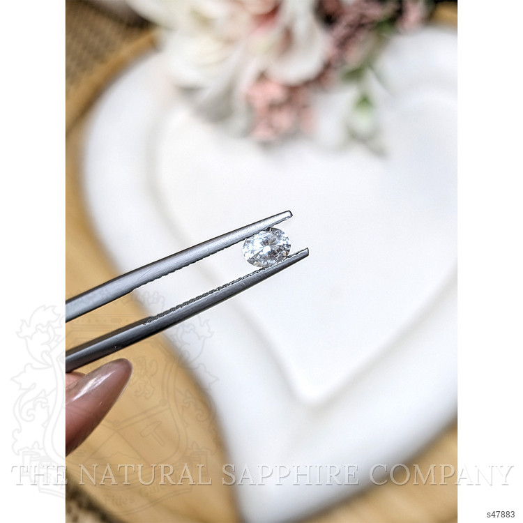 0.45 Ct. White Sapphire from Ceylon (Sri Lanka)