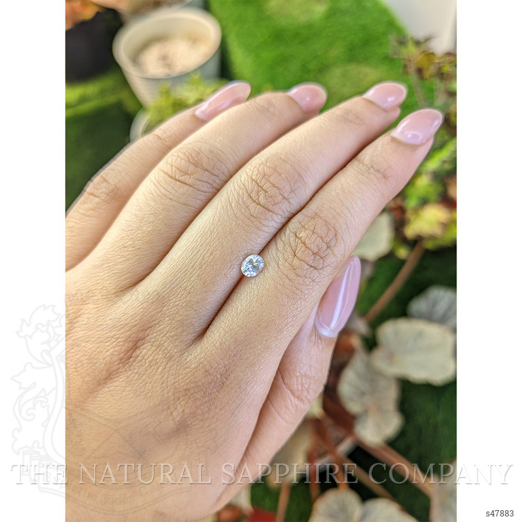 0.45 Ct. White Sapphire from Ceylon (Sri Lanka)
