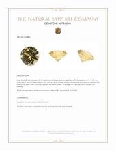 0.55 Ct. Yellow Sapphire from Ceylon (Sri Lanka) Appraisal