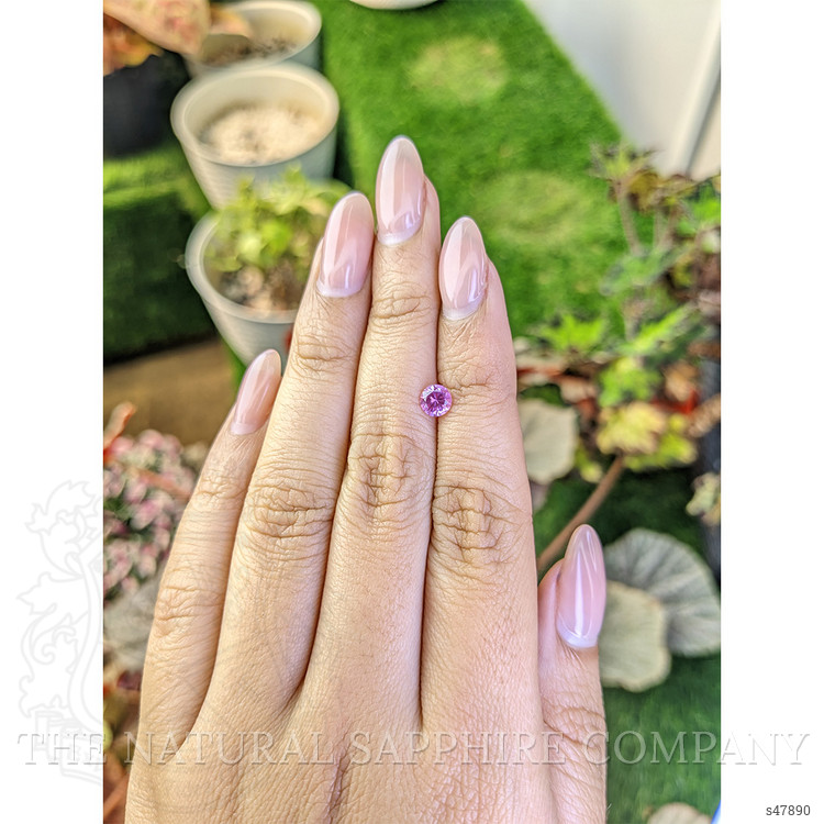 0.58 Ct. Purplish Pink Sapphire from Ceylon (Sri Lanka)