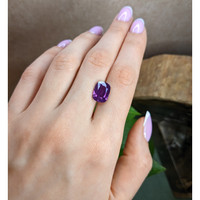 8.02 Ct. Purple Sapphire from Ceylon (Sri Lanka) Life Style