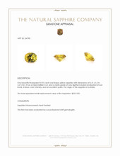 0.92 Ct. Yellow Sapphire from Australia Appraisal