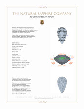 1.28 Ct. Blue Sapphire from Ceylon (Sri Lanka) 3 D Scan Report