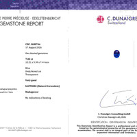 7.03 Ct. Blue Sapphire from Madagascar Scan Report