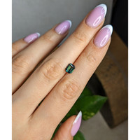 1.52 Ct. Bluish Green Sapphire from Madagascar Life Style