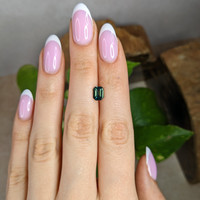 1.52 Ct. Bluish Green Sapphire from Madagascar Life Style