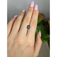 3.01 Ct. Bluish Green Sapphire from Madagascar Life Style