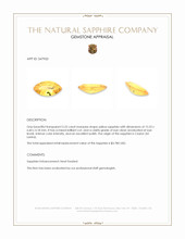 2.52 Ct. Yellow Sapphire from Ceylon (Sri Lanka) Appraisal