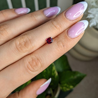 0.83 Ct. Purplish Pink Sapphire from Madagascar Life Style
