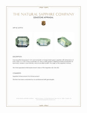 1.03 Ct. Bluish Green Sapphire from Kenya Appraisal