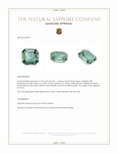 1.20 Ct. Bluish Green Sapphire from Kenya Appraisal
