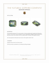 2.95 Ct. Yellowish Green Sapphire from Kenya Appraisal