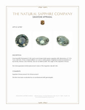 2.58 Ct. Bluish Green Sapphire from Kenya Appraisal