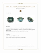 1.54 Ct. Bluish Green Sapphire from Kenya Appraisal