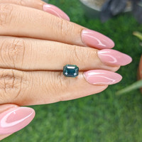 2.00 Ct. Bluish Green Sapphire from Kenya Life Style