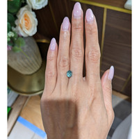 2.32 Ct. Bluish Green Sapphire from Montana Life Style