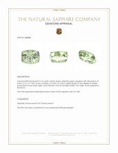 2.14 Ct. Yellowish Green Sapphire from Montana Appraisal