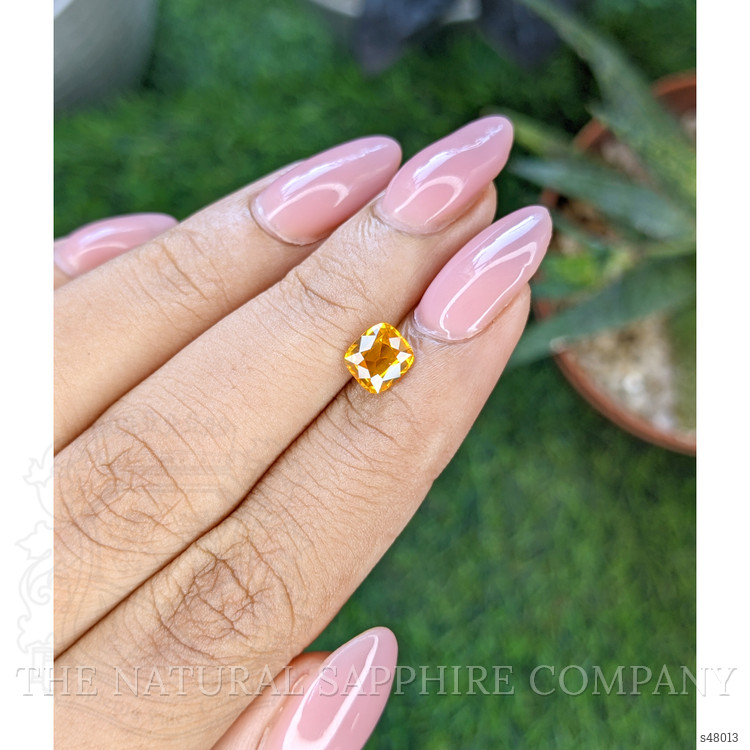 1.32 Ct. Yellowish Orange Sapphire from Ceylon (Sri Lanka)