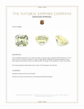 2.53 Ct. Yellow Sapphire from Ceylon (Sri Lanka) Appraisal