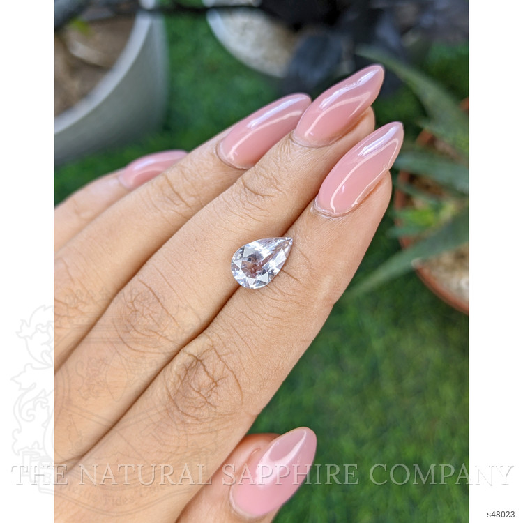 2.45 Ct. White Sapphire from Ceylon (Sri Lanka)