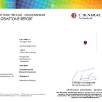1.96 Ct. Padparadscha Sapphire from Madagascar Scan Report